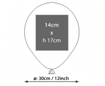 Area di stampa dei palloncini personalizzati