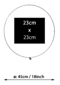 Area di stampa dei palloni Punch Ball personalizzati