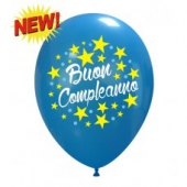 Palloncini Blu - Buon Compleanno a tre colori